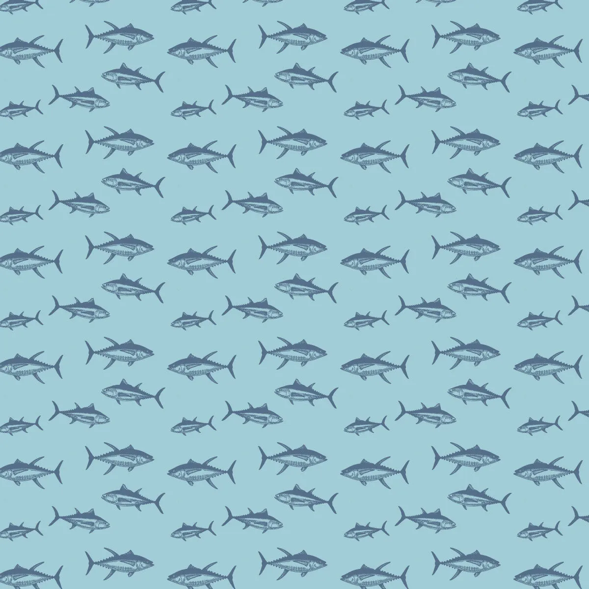 Short Sleeve Fishing Shirt in Tuna Allover Print