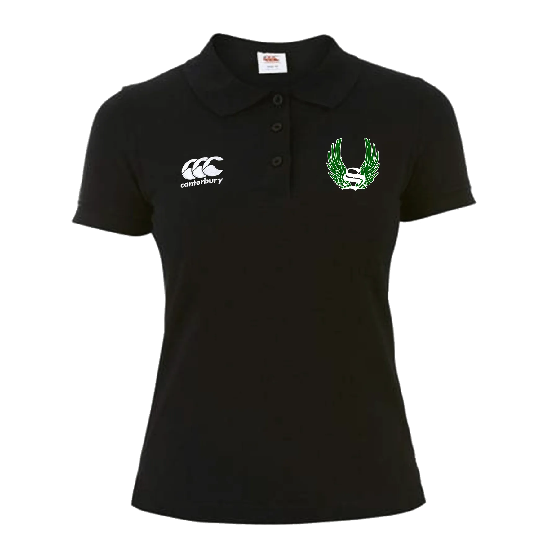 Sirens Canterbury Women's Black Waimak Rugby Polo