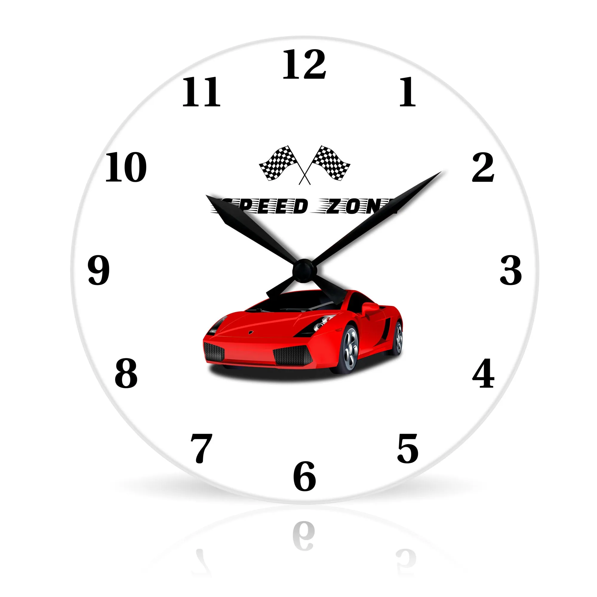 Speed Zone <br>Round Acrylic Wall Clock 10.75"