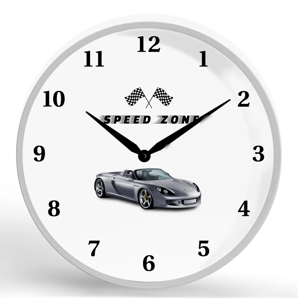 Speed Zone <br>Round Framed Wall Clock 11.75"