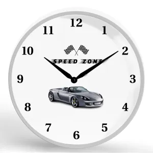 Speed Zone <br>Round Framed Wall Clock 11.75"
