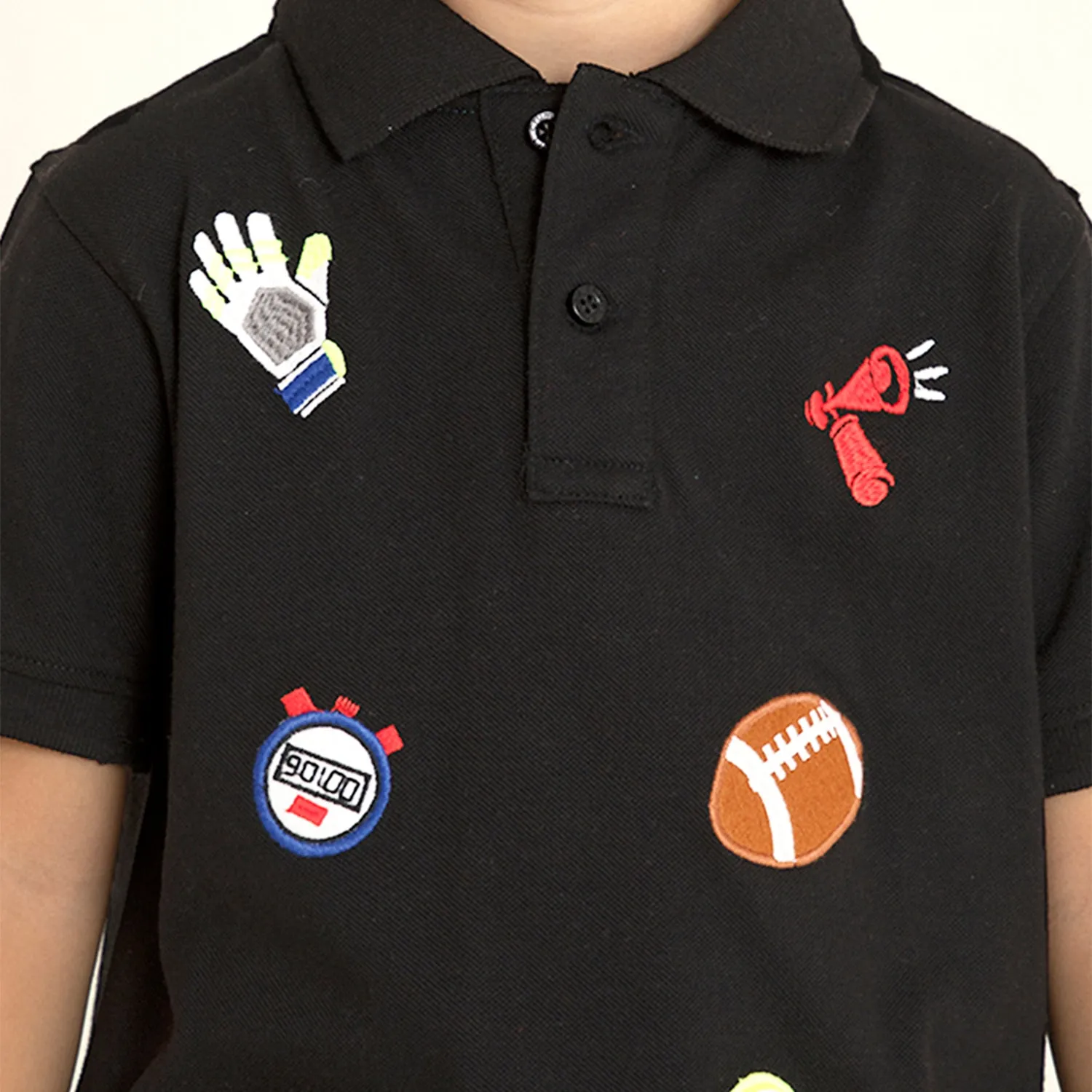 Sporty Applique Polo Tshirt