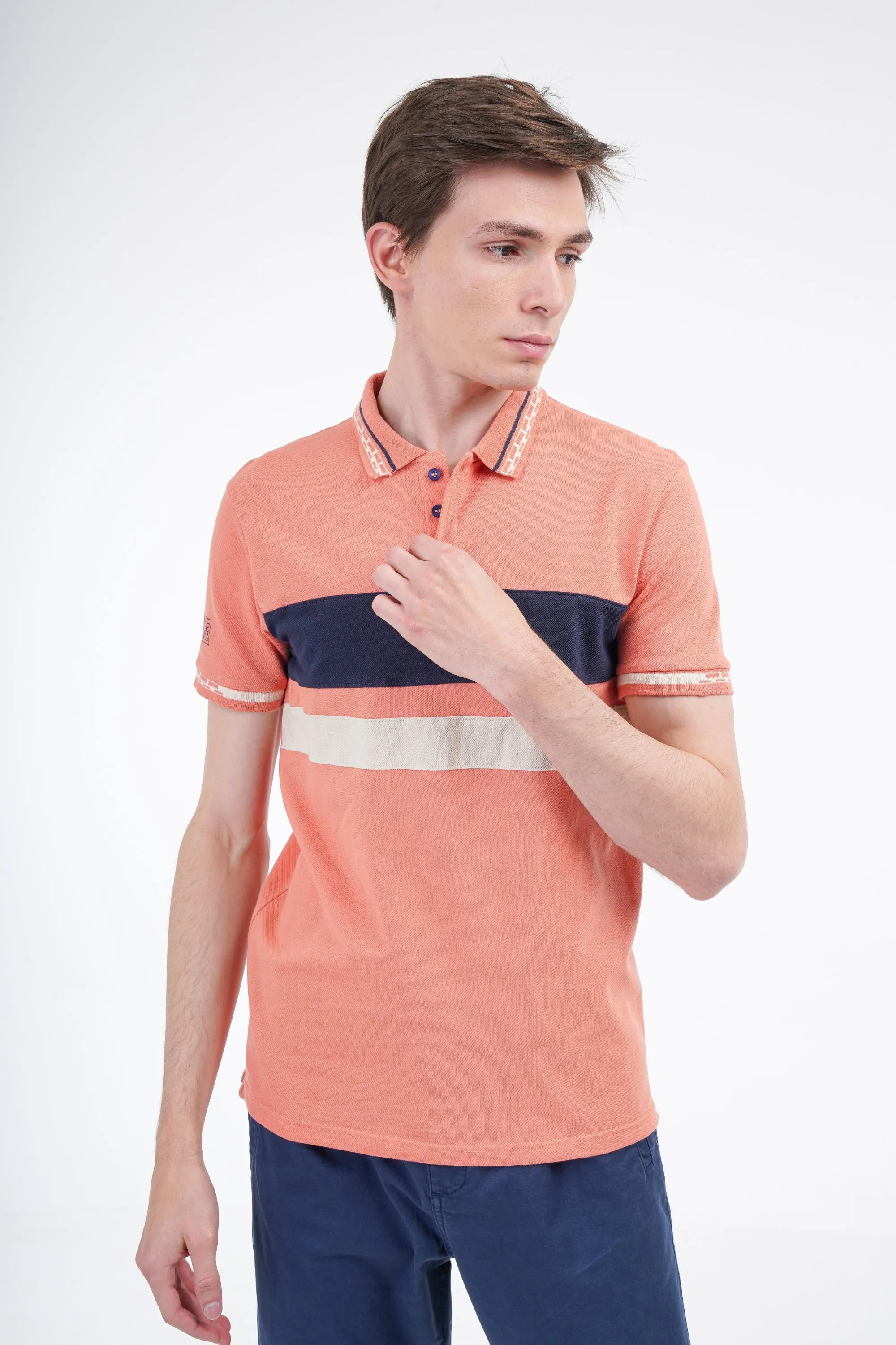 Sporty Peach Polo