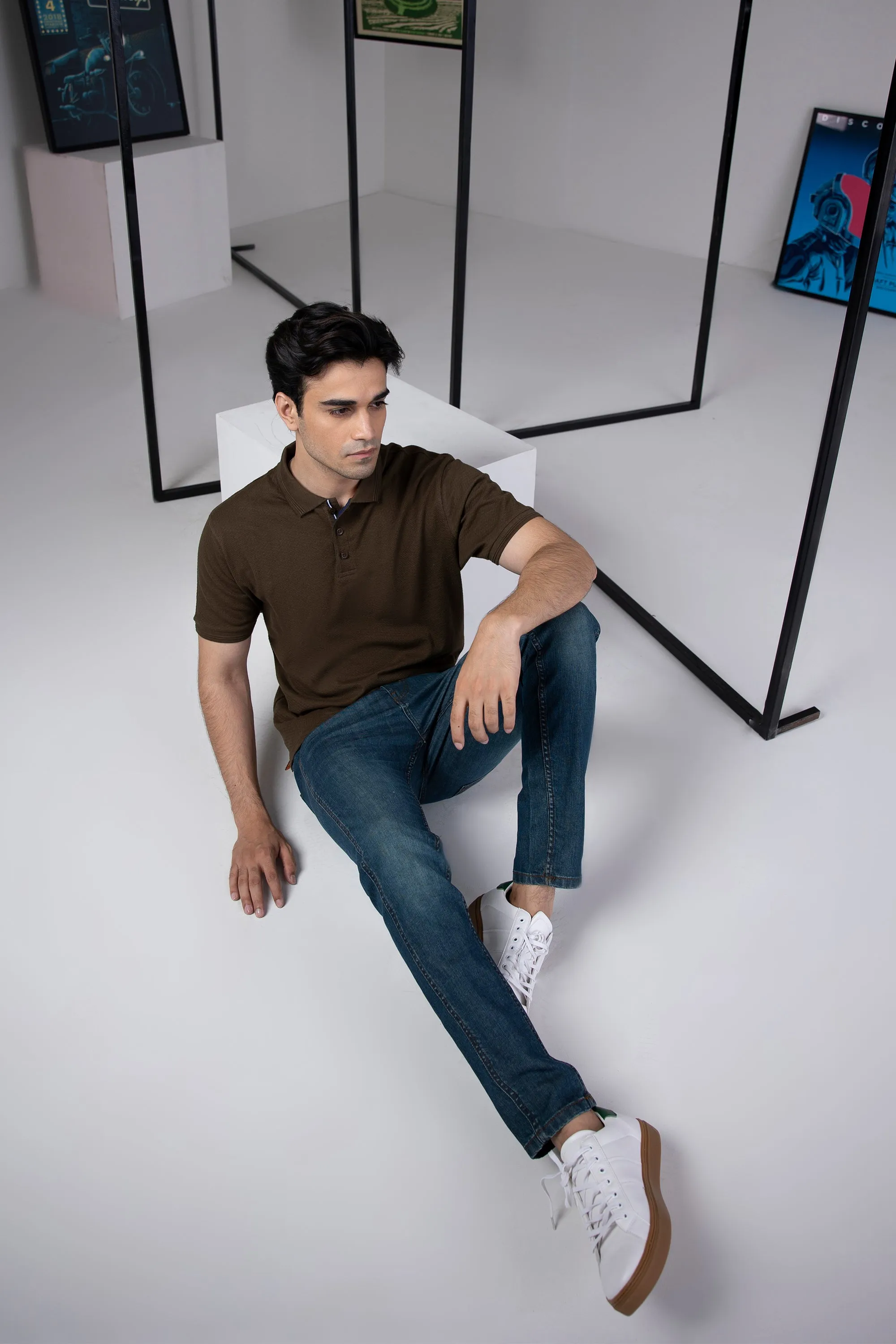 Textured Cotton Polo