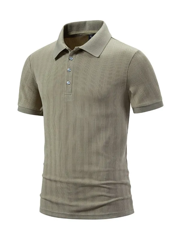 Textured Polo Shirt for Men's Everyday Wear