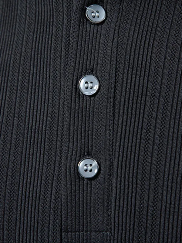 Textured Polo Shirt for Men's Everyday Wear