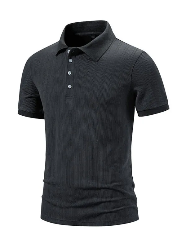 Textured Polo Shirt for Men's Everyday Wear