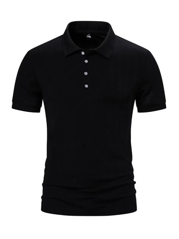 Textured Polo Shirt for Men's Everyday Wear