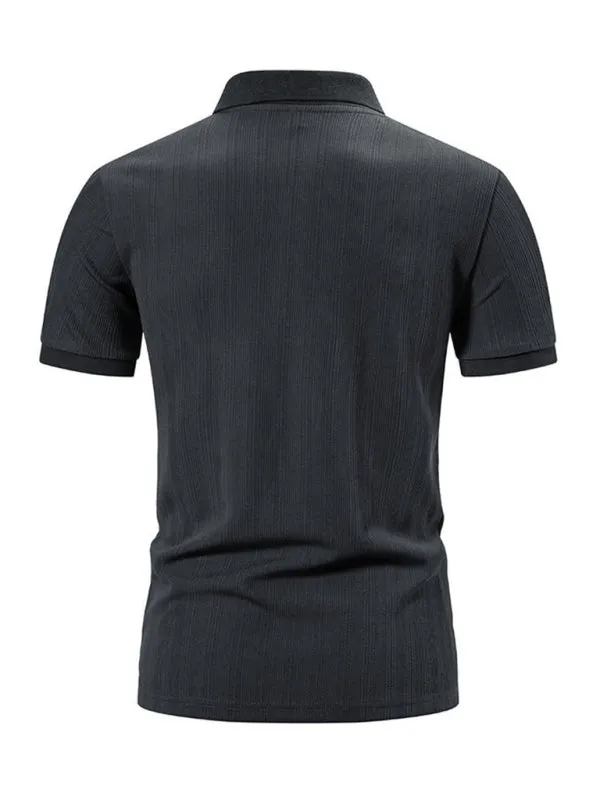 Textured Polo Shirt for Men's Everyday Wear
