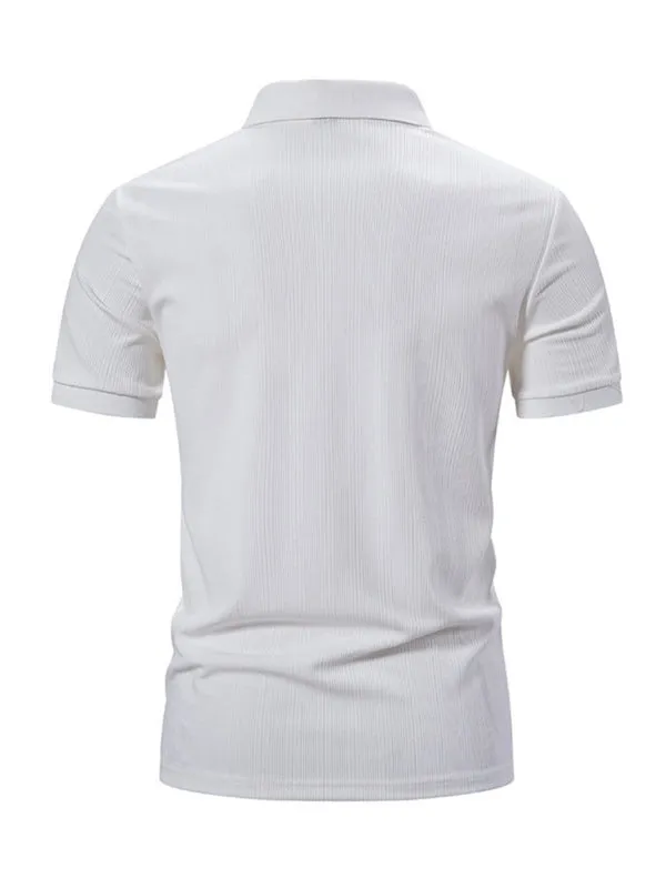 Textured Polo Shirt for Men's Everyday Wear