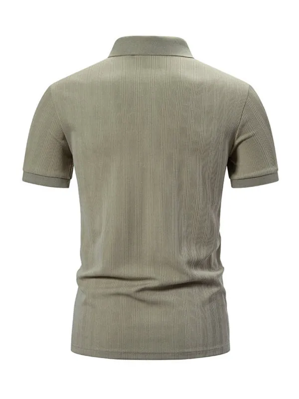 Textured Polo Shirt for Men's Everyday Wear