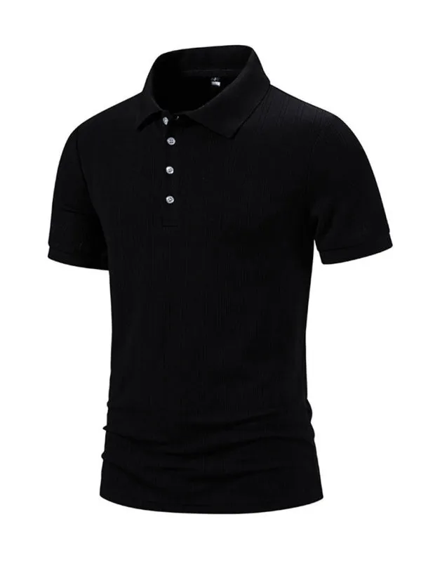 Textured Polo Shirt for Men's Everyday Wear