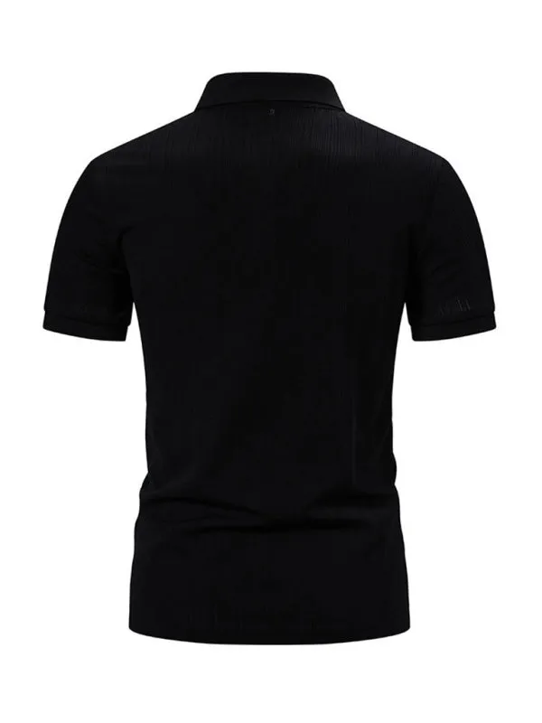 Textured Polo Shirt for Men's Everyday Wear