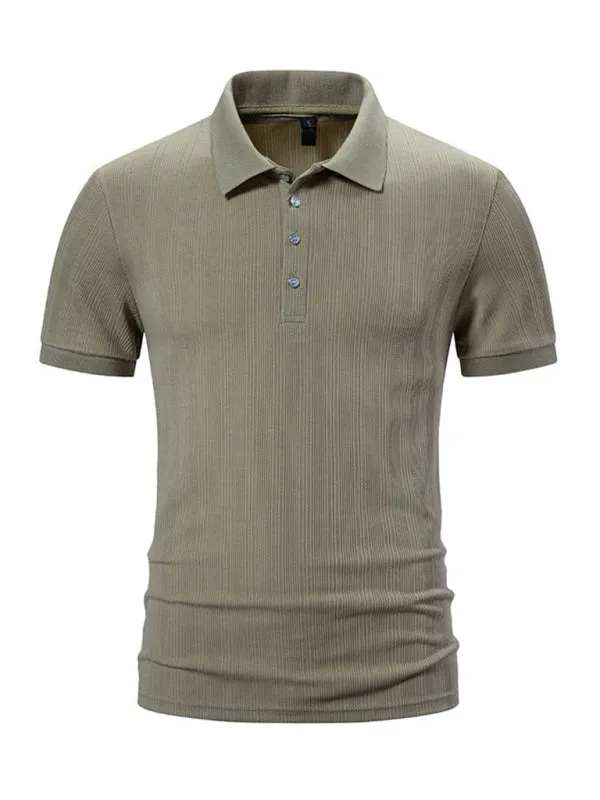 Textured Polo Shirt for Men's Everyday Wear