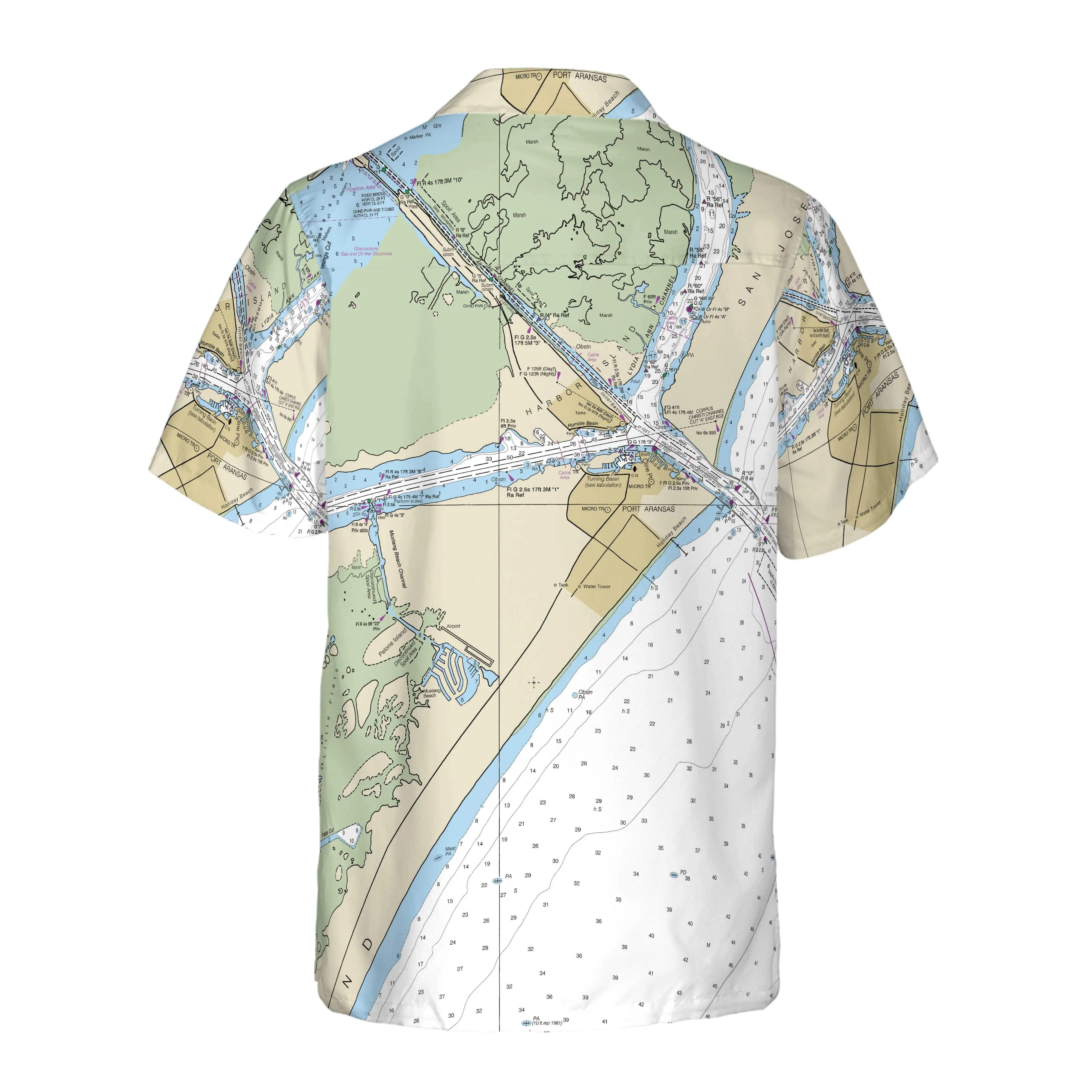 The Port Aransas Coconut Button Camp Shirt