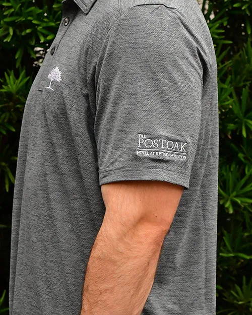 THE POST OAK | Heating Up Golf Polo | Heather Grey