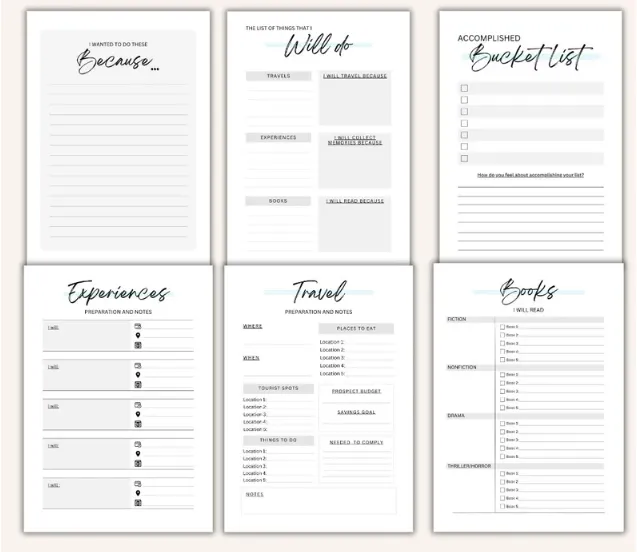 The Ultimate Bucket List Planner - Journal Digital Download