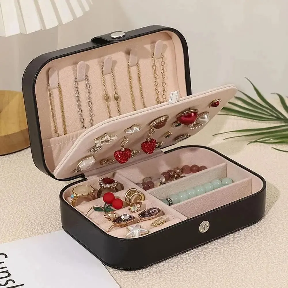 Travel Jewelry Case,Small Jewelry Box,Portable Travel Jewellery Box Trays Organizer Display Storage Case for Rings and Earrings