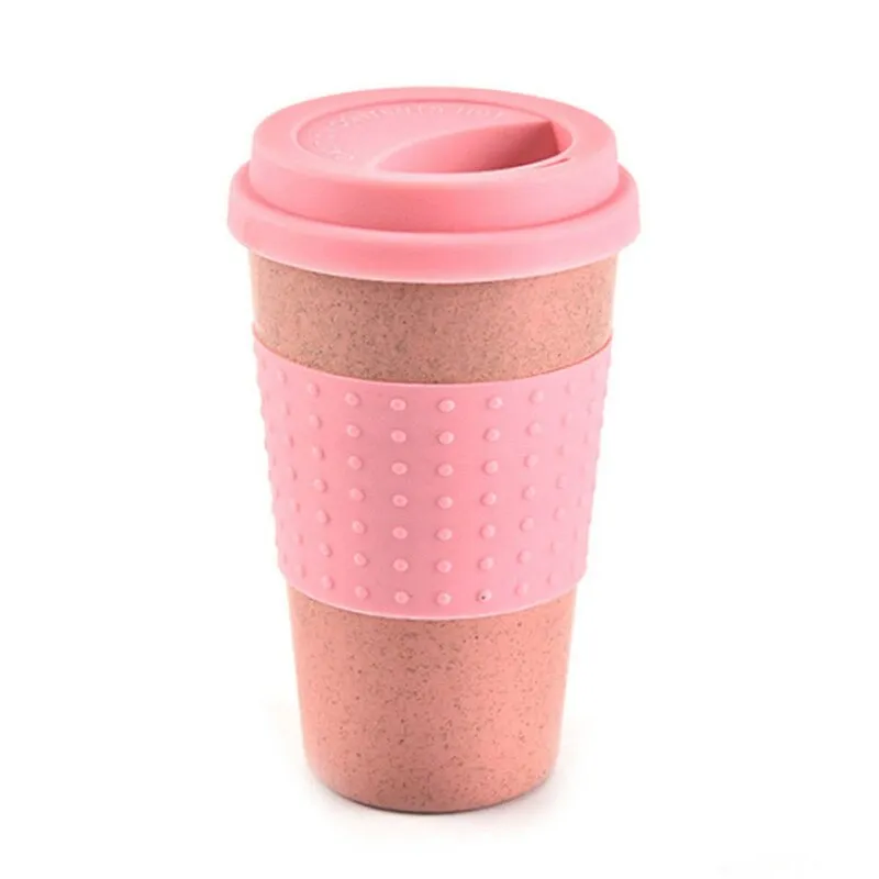 Travel Portable Pink Blue Green Peas Thermally Insulated Tea Mug