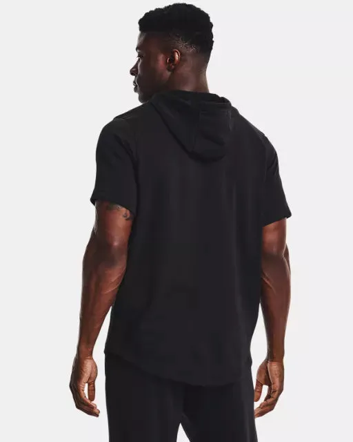 Under Armour Men's Rival Terry Short Sleeve Hoodie - Black