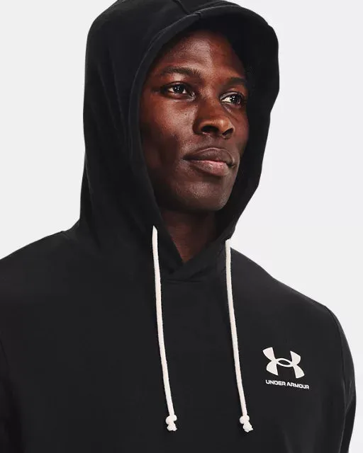 Under Armour Men's Rival Terry Short Sleeve Hoodie - Black