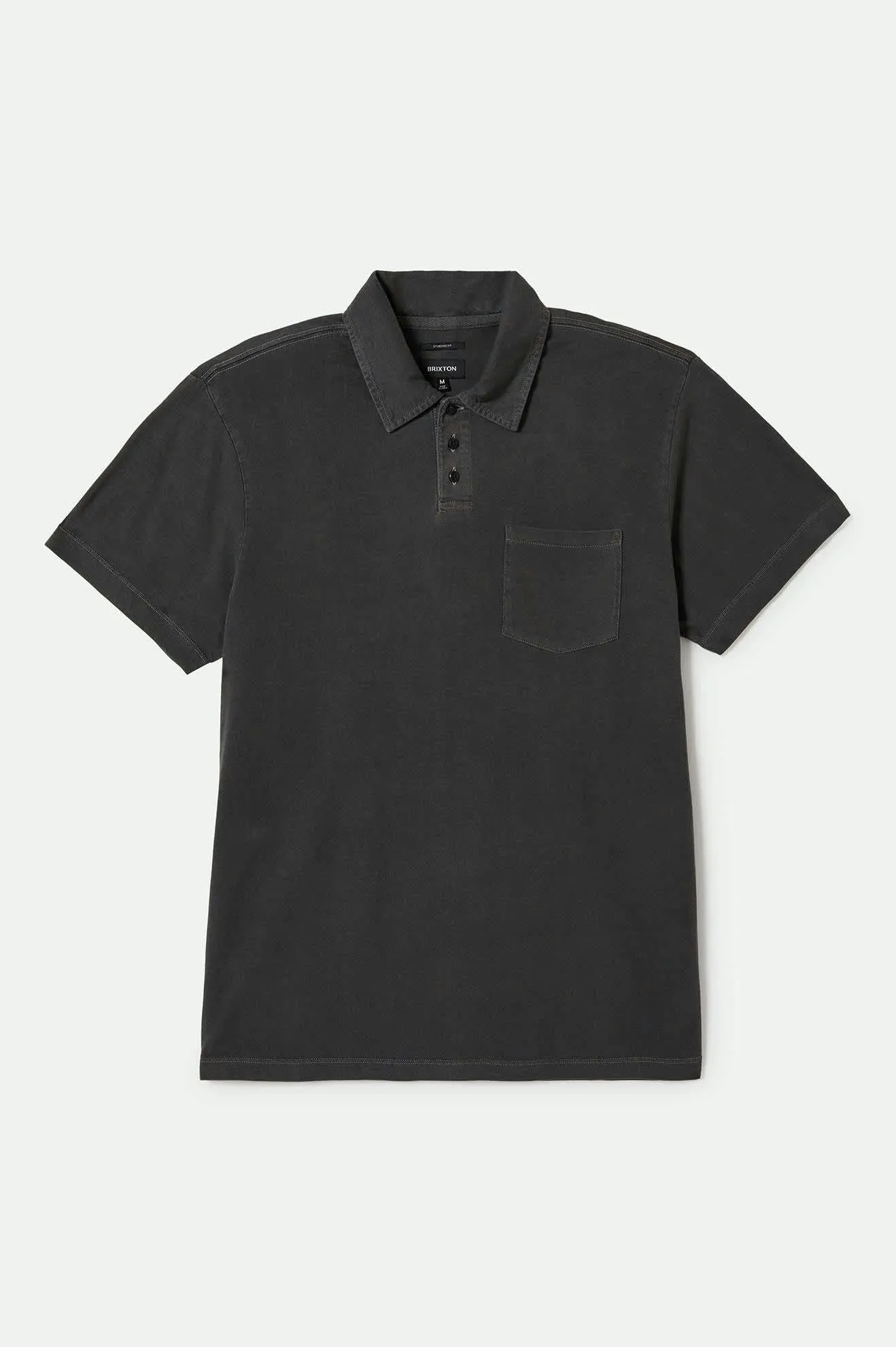 Vintage Wash S/S Polo - Washed Black