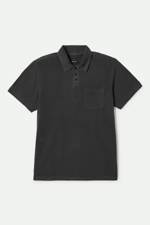 Vintage Wash S/S Polo - Washed Black
