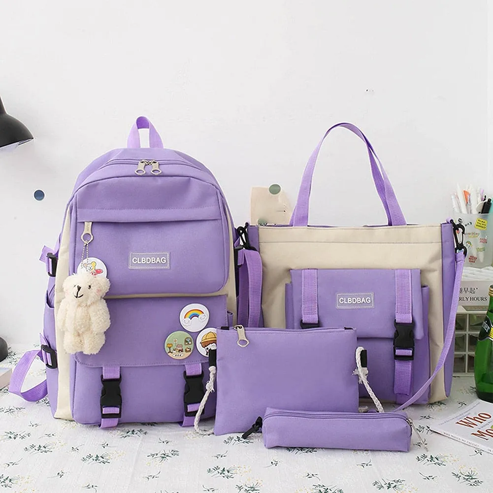 Waterproof Canvas Women Rucksack Travel School Bag