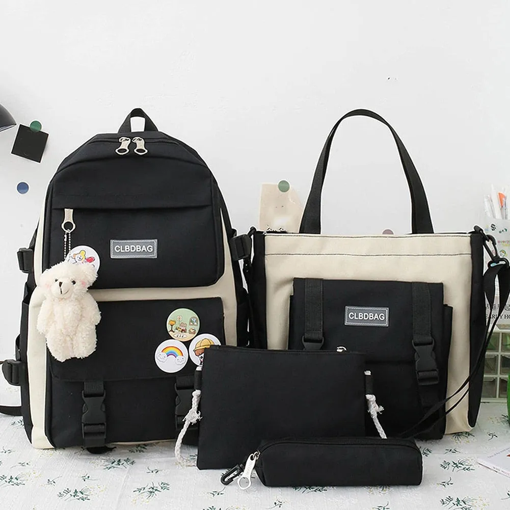 Waterproof Canvas Women Rucksack Travel School Bag