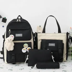 Waterproof Canvas Women Rucksack Travel School Bag
