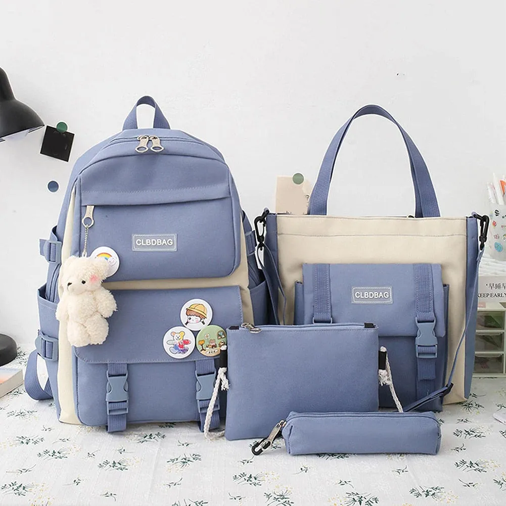 Waterproof Canvas Women Rucksack Travel School Bag