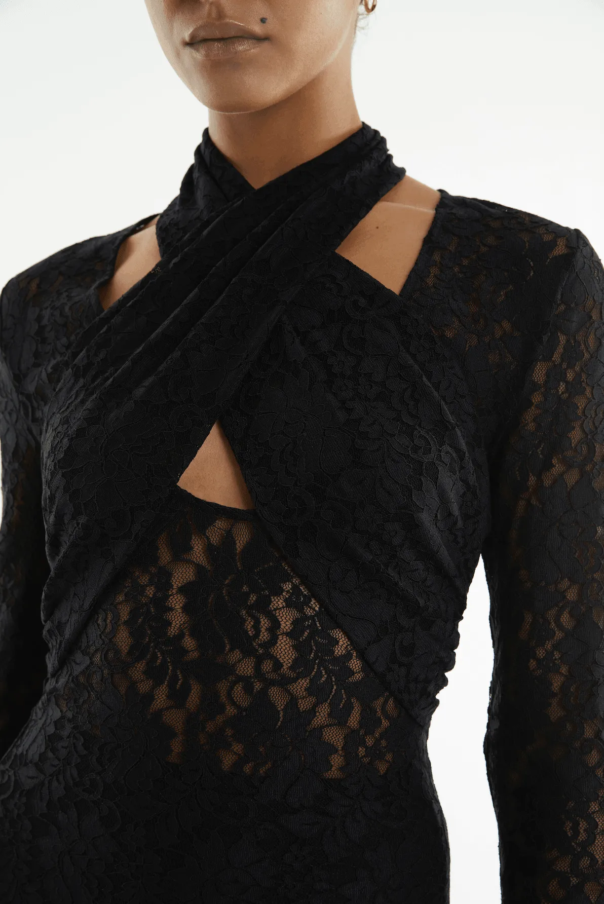 WAYWARD WRAP NECK MAXI DRESS | BLACK
