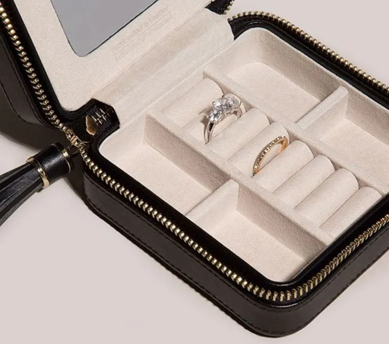 WOLF Caroline Black Jewelry Travel Case