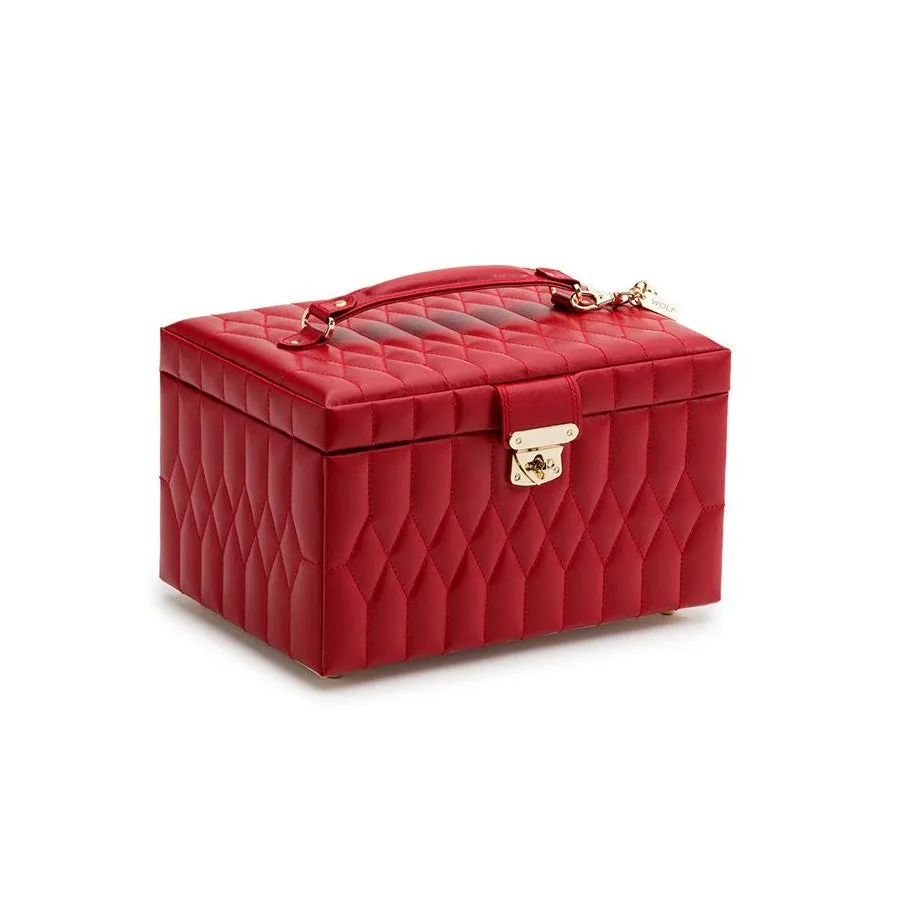 WOLF Caroline Medium Jewelry Case in Red