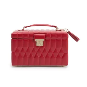 WOLF Caroline Medium Jewelry Case in Red