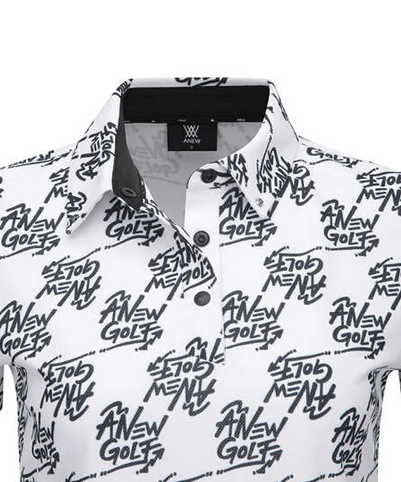 Women's Logo Pattern Short T-Shirt - White