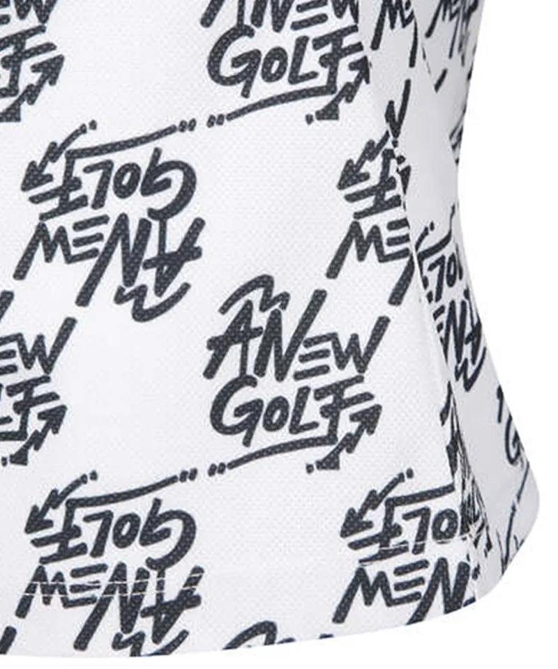 Women's Logo Pattern Short T-Shirt - White