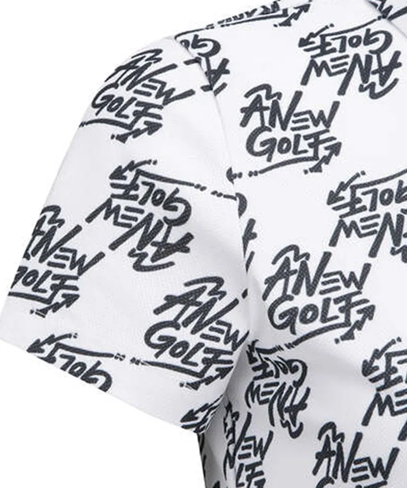 Women's Logo Pattern Short T-Shirt - White