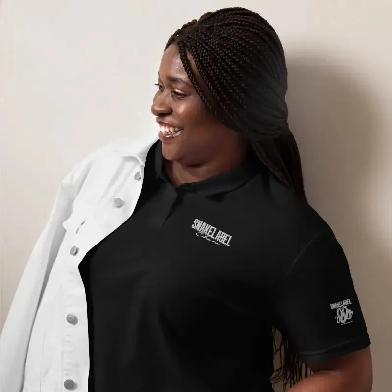 Women's Pique Polo Shirt with snake design