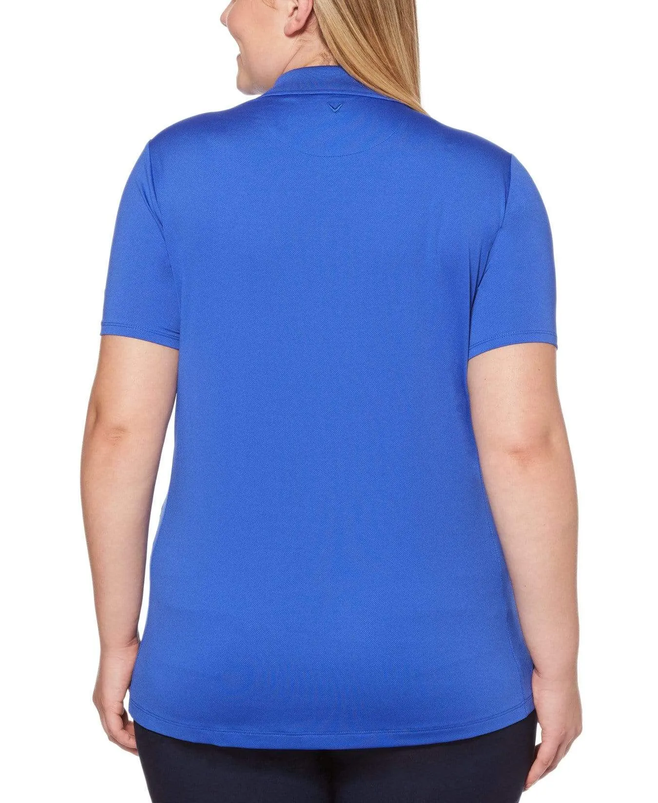Womens Plus Micro Hex Polo